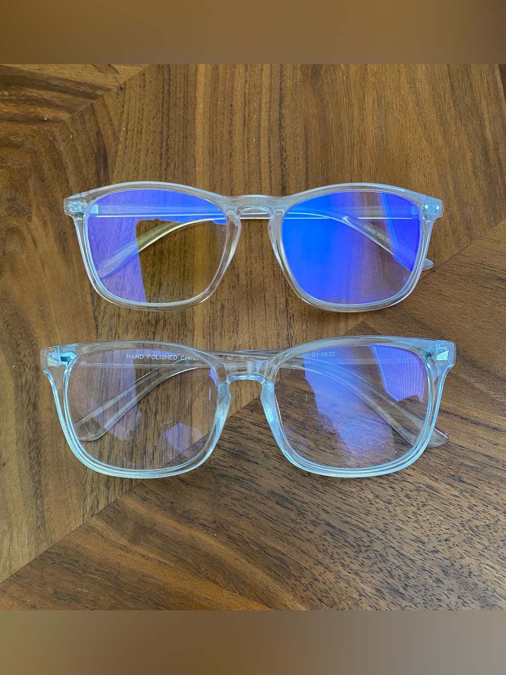 Clear Frame Blue Light Screen Glasses x2